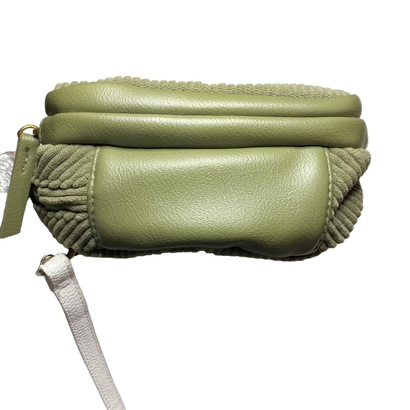 HAUTE HIPPIE Olive Green Corduroy Sling Backpack Crossbody Bag Utilitarian Boho - Picture 7 of 15